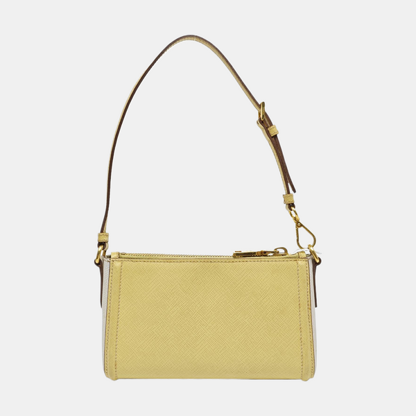 Saffiano Calfskin Top Handle Bag Yellow