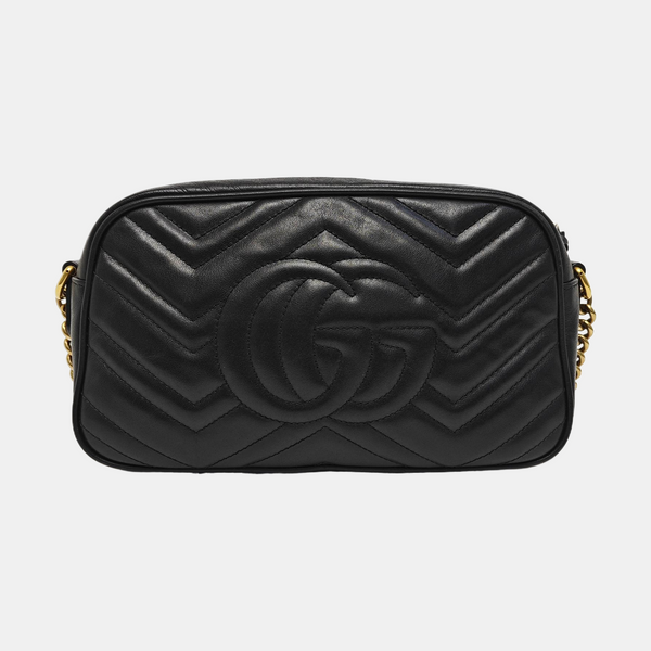 GG Marmont Small Quilted Calfskin Black