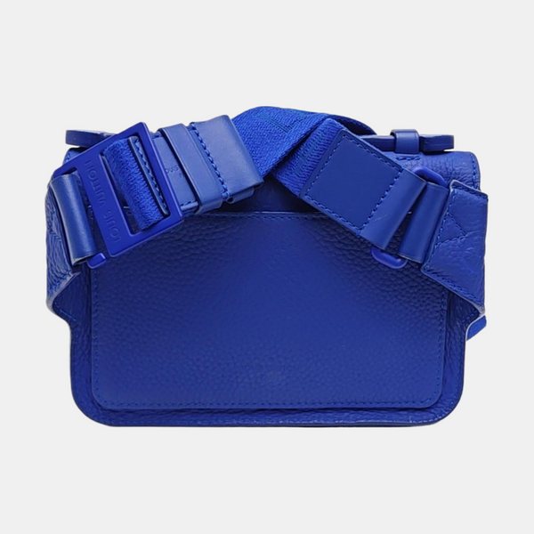 S LOCK Monogram Calfskin Blue