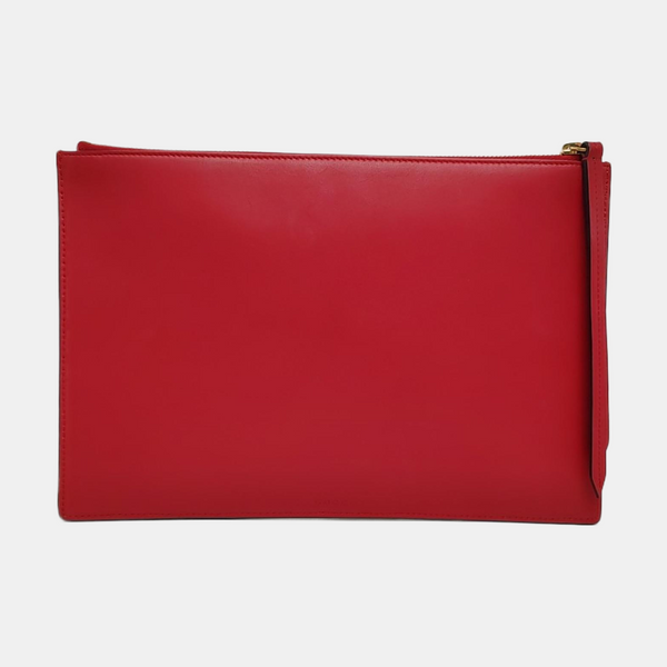 Monogram Coated Canvas Clutch Beige