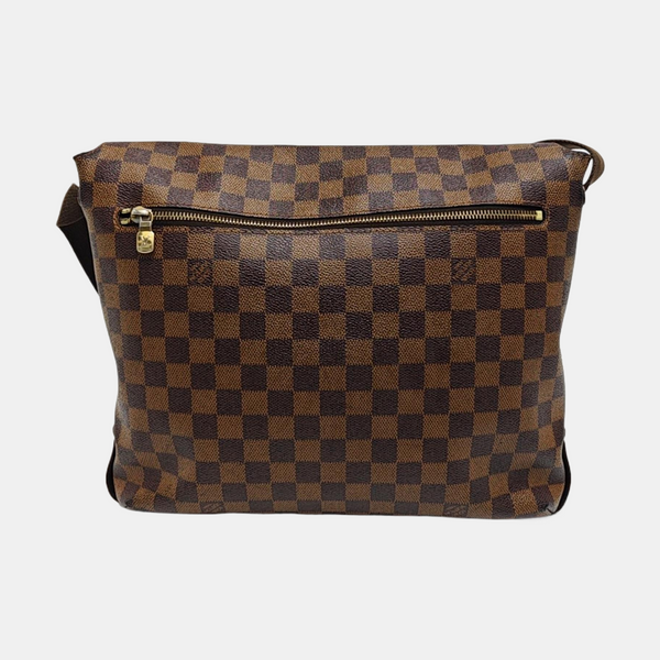 BROOKLYN MM Damier Ebene Coated Canvas Brown
