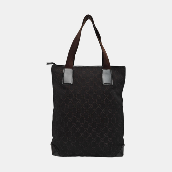 Monogram Canvas Tote Bag Brown