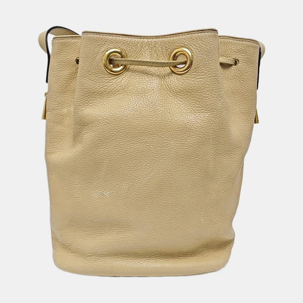 Calfskin Shoulder Bag Beige