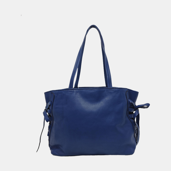 Calfskin Tote Bag Blue