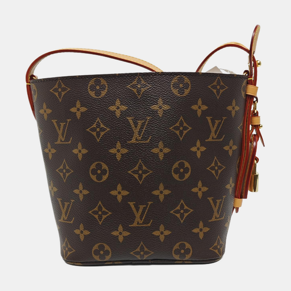 ALL IN BB Monogram Coated Canvas Brown