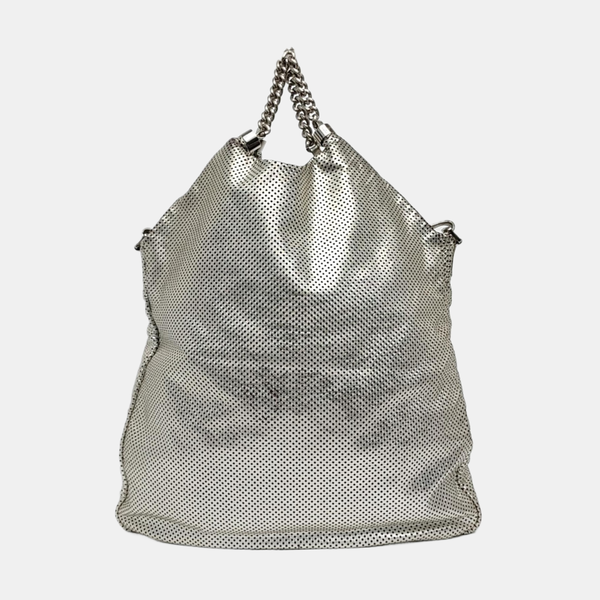 RODEO DRIVE Extra Large Calfskin Silver