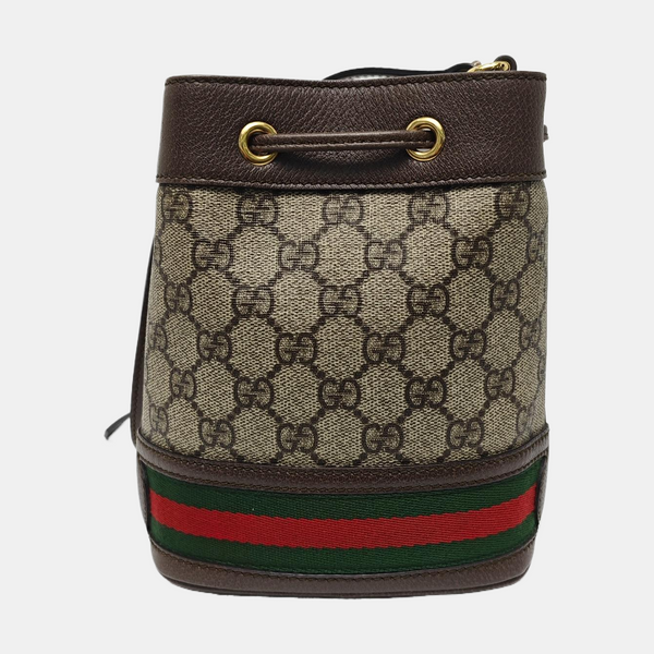 Ophidia Mini Monogram Coated Canvas Beige