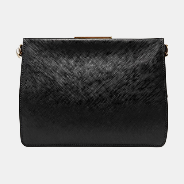 Light Frame Saffiano Calfskin Black