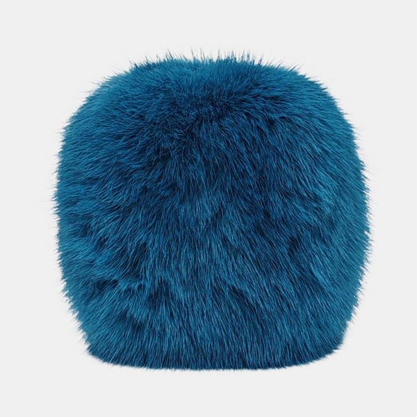 Fur Shoulder Bag Blue