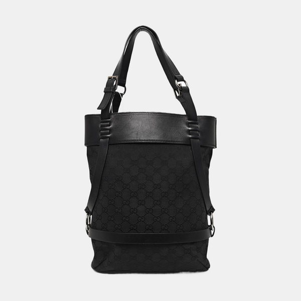 Monogram Canvas Tote Bag Black