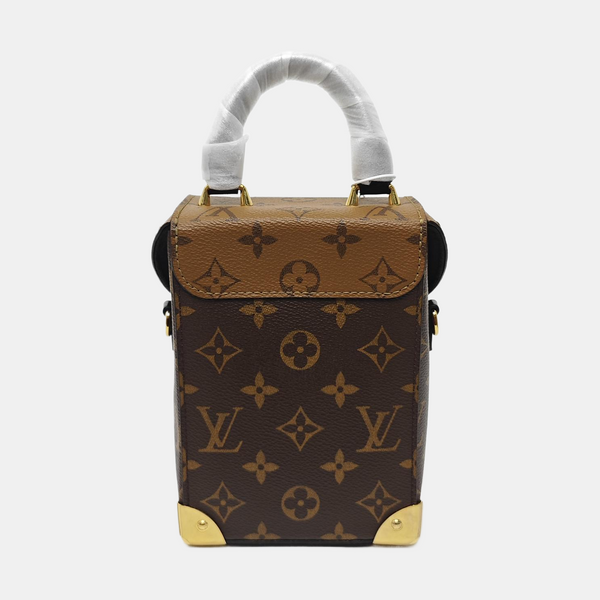 CAMERA BOX Monogram Coated Canvas Brown