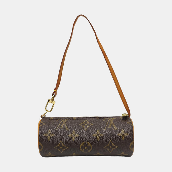 PAPILLON Mini Monogram Coated Canvas Brown