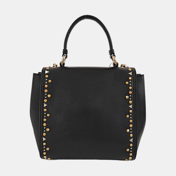 Calfskin Top Handle Bag Black