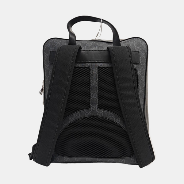 Monogram Coated Canvas Backpack Black