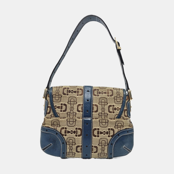 Fabric Shoulder Bag Brown