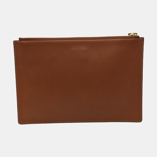 Coated Canvas Clutch Black