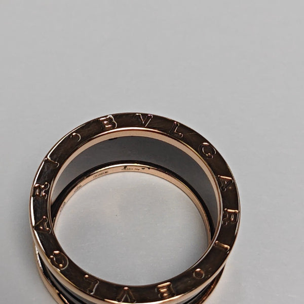 B.ZERO1 18k Rose Gold Ring EU 60