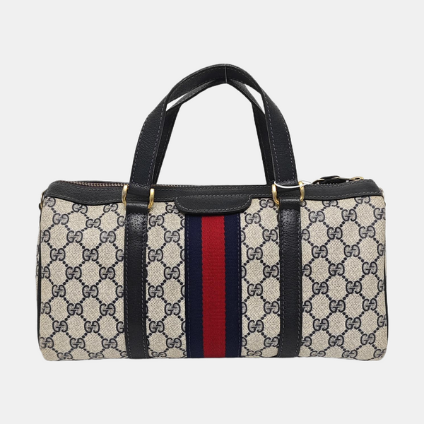 Ophidia Medium Monogram Coated Canvas Beige
