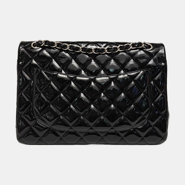 CLASSIC FLAP Jumbo Quilted Patent Leather Black