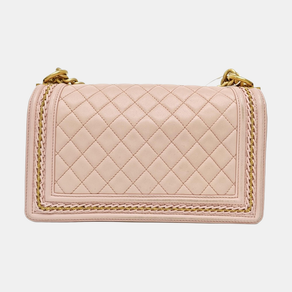 BOY CHANEL Medium Quilted Lambskin Pink