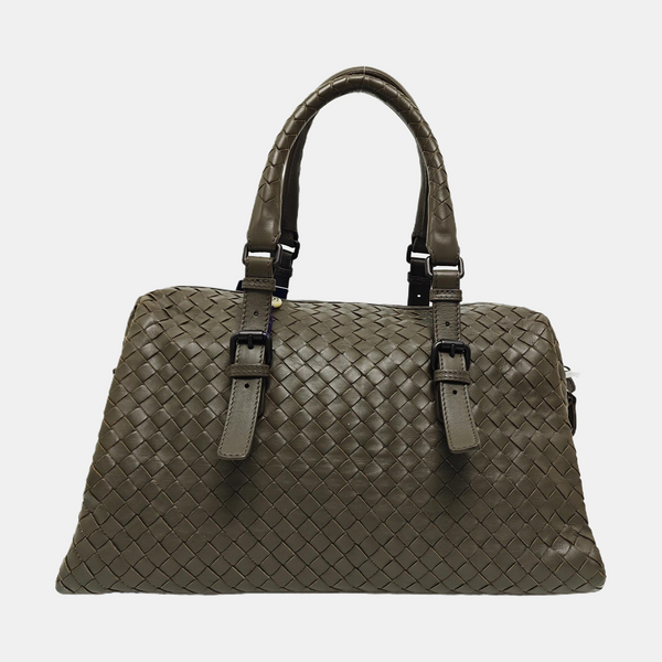 Calfskin Top Handle Bag Gray