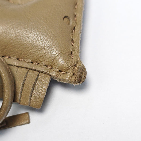 Leather Bag Charm Brown