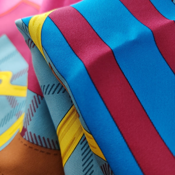 Multicolor Mulberry Silk Silk Scarf