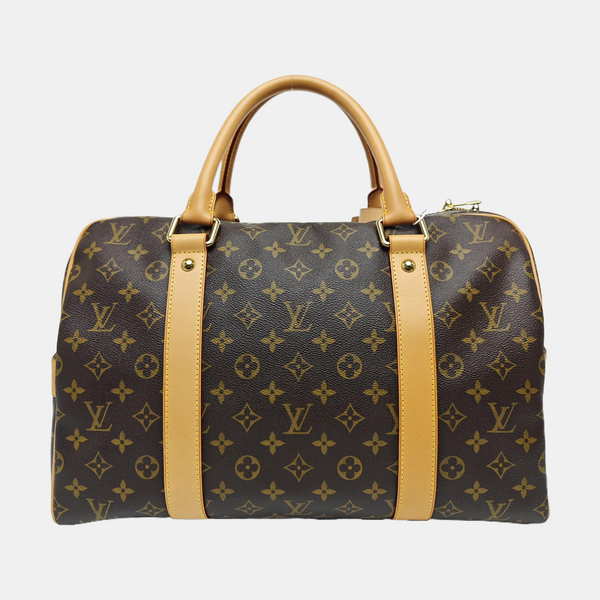 Monogram Coated Canvas Top Handle Bag Brown