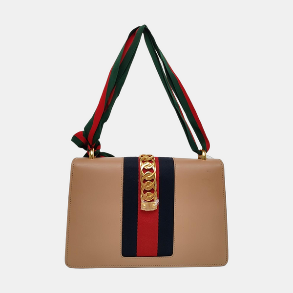 Sylvie Small Calfskin Beige