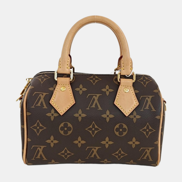 SPEEDY 20 Monogram Coated Canvas Brown