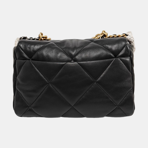 CHANEL 19 Large Quilted Lambskin Black
