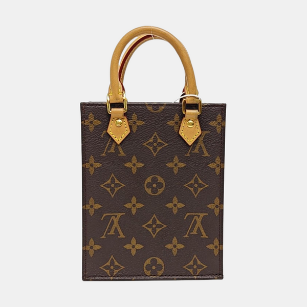 SAC PLAT Mini Monogram Coated Canvas Brown