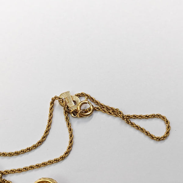 Twist Round Metal Gold Necklace