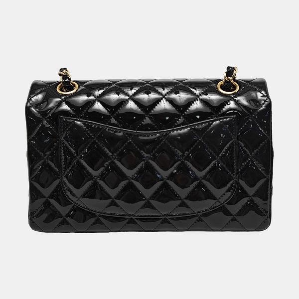 CLASSIC FLAP Quilted Patent Leather Black