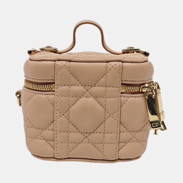 Lady Dior Super Mini Quilted Lambskin Pink