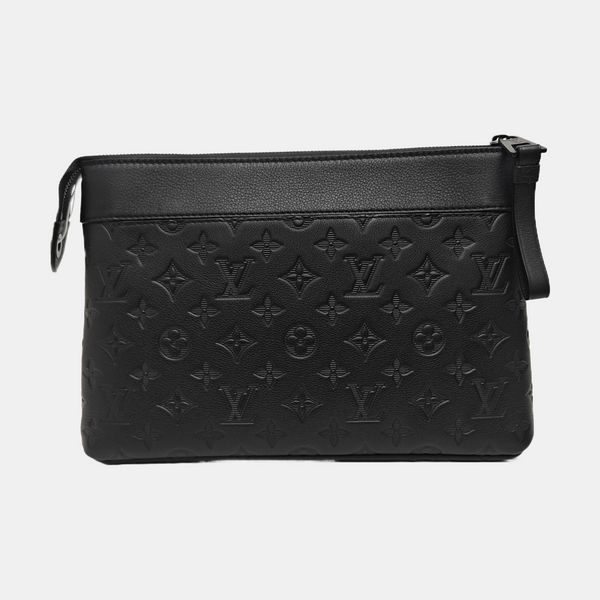 Monogram Calfskin Clutch Black