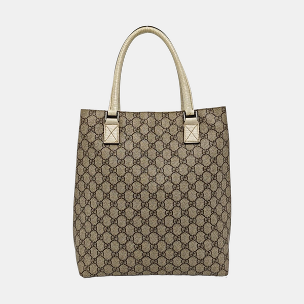 Monogram Coated Canvas Tote Bag Beige