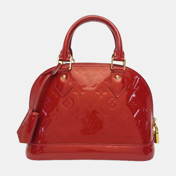 ALMA BB Monogram Patent Leather Red