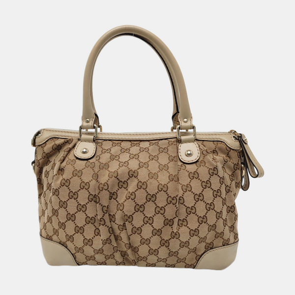 Sukey Monogram Canvas Beige