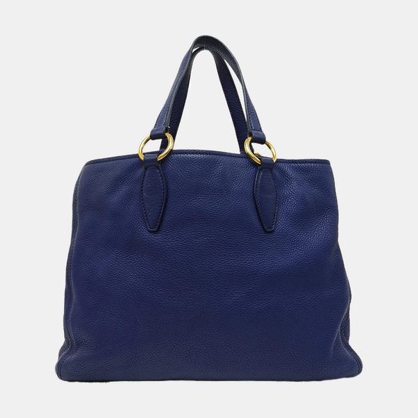 Calfskin Shoulder Bag Blue