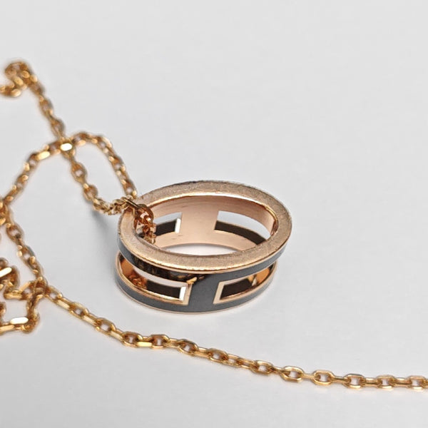 Pop H Metal Rose Gold Necklace