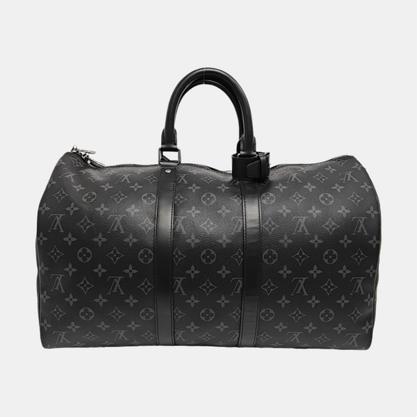 KEEPALL 45 Monogram Coated Canvas Black