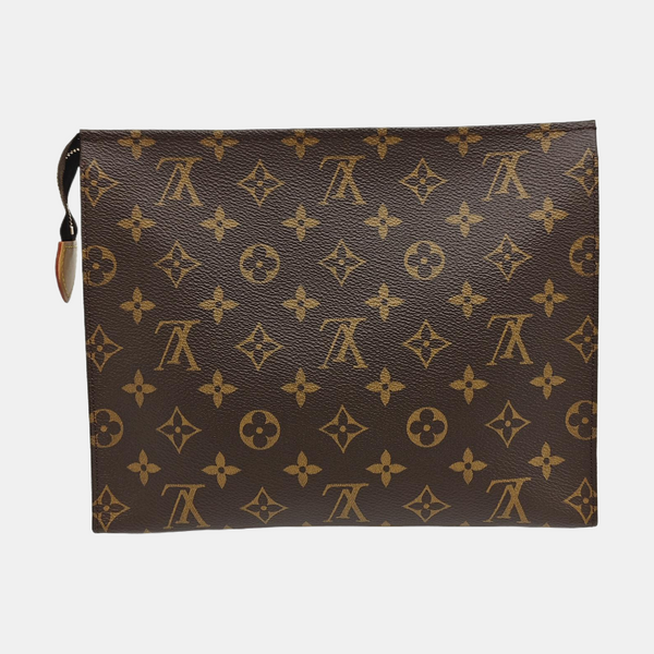 TOILET POCKET 26 Monogram Coated Canvas Brown
