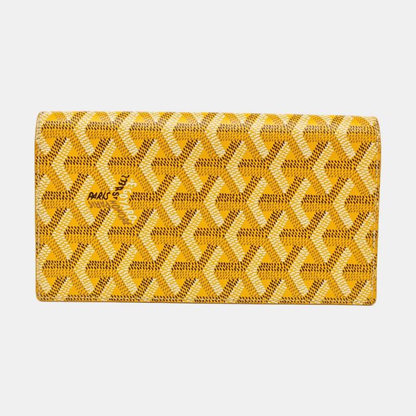 Coated Canvas Wallet Yellow