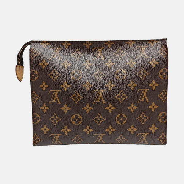 TOILET POCKET 26 Monogram Coated Canvas Brown