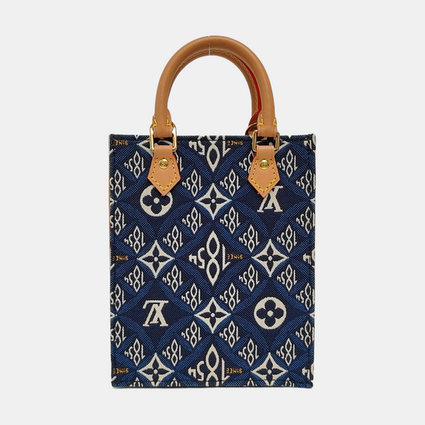 Authenticated pre-owned SAC PLAT Mini Monogram Denim Blue - Tote Bag at Looply