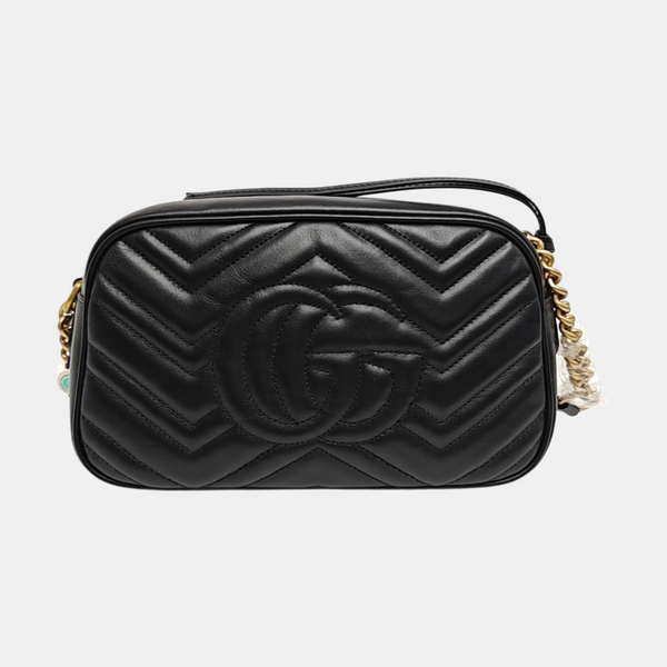 GG Marmont Small Quilted Calfskin Black