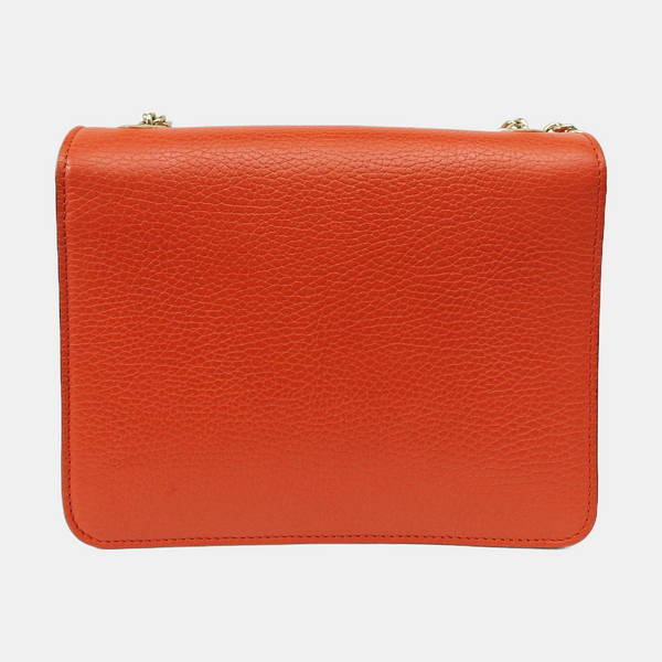 Interlocking G Small Calfskin Orange