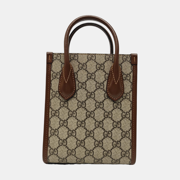 Retro Mini Monogram Coated Canvas Beige