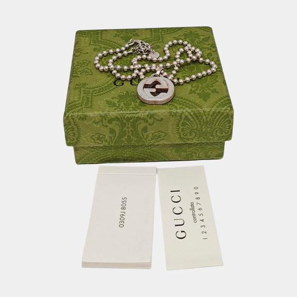 Interlocking G 925 Sterling Silver Necklace